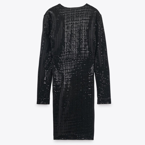 Zara Sparkly Draped Dress - Picture 3 of 12